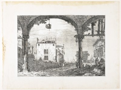 La Portique à la Lanterne, planche de Vedute, altre presse da i loughi, altre ideate, 1740-1745 - Giovanni Antonio Canal